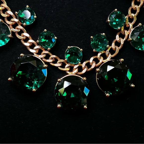 Kate Spade Gold Tone & Emerald Necklace - Picture 2 of 3